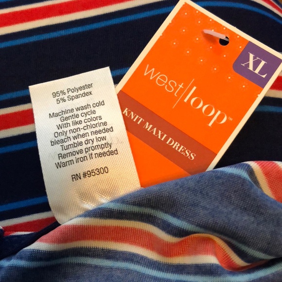 Blue/Red maxi Dress XLarge - Picture 6 of 6